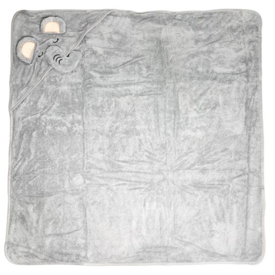 Дитячий рушник з капюшоном, розмір 80*80 см (СІРИЙ)  фото 2