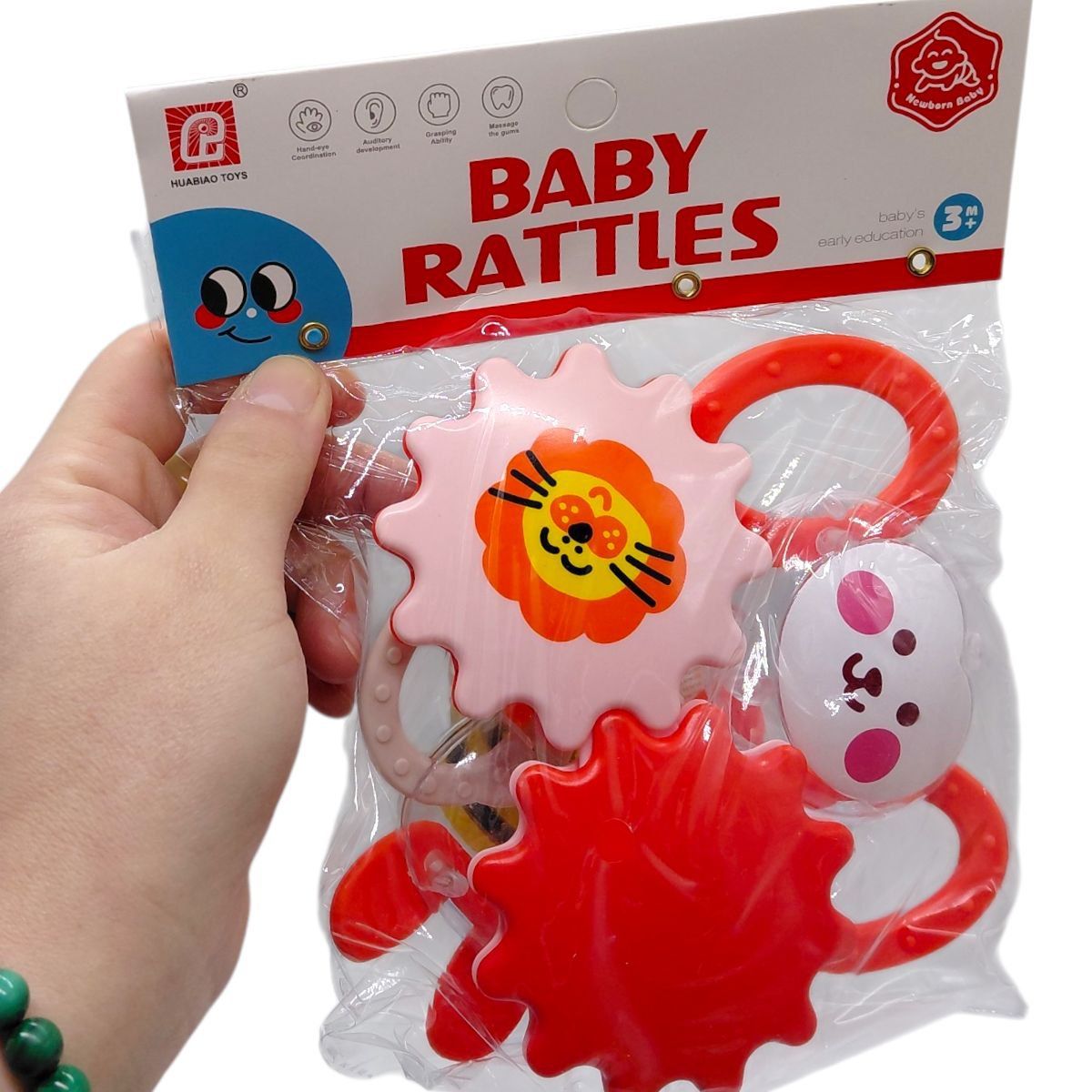 Набор погремушек, в шарик 3 шт.  р. 23x17 см  фото 2