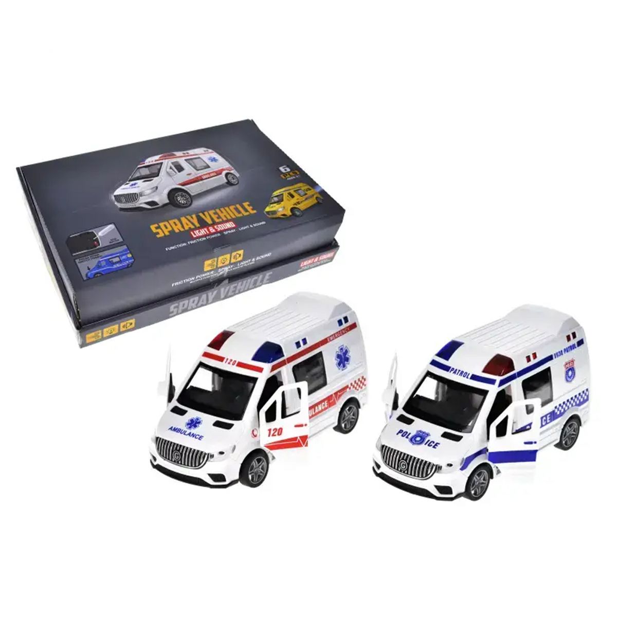 Машина інерційна озвучена, зі світлом, в дисплеї 6 шт.  р. 37x9,5x24,5 см YG Toys  фото 2