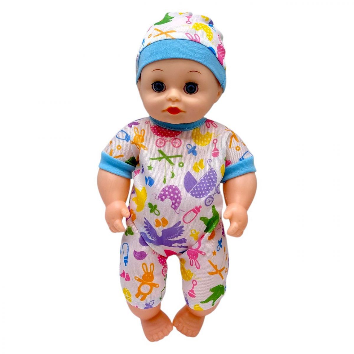 Коляска с куклой сидячая H01-63 в шарик р. 62x20см YG Toys  фото 2