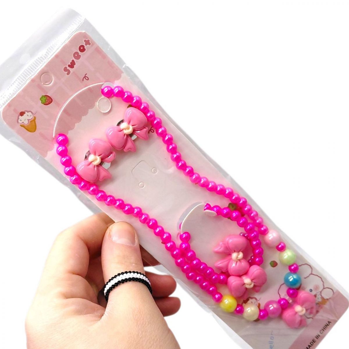 Набір біжутерії дитячий:браслет+кільце+буси+сережки (38803)  фото 2