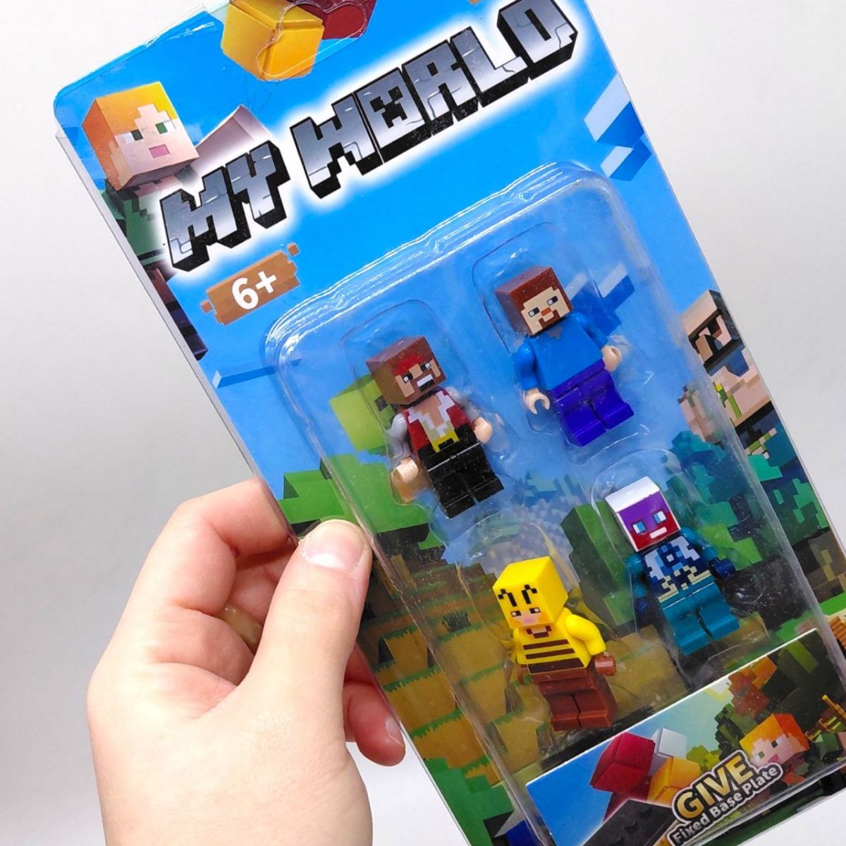 Набір героїв "Майнкрафт/Minecraft" 4 фігурки, зброя, рухливі ручки та ніжки  фото 2