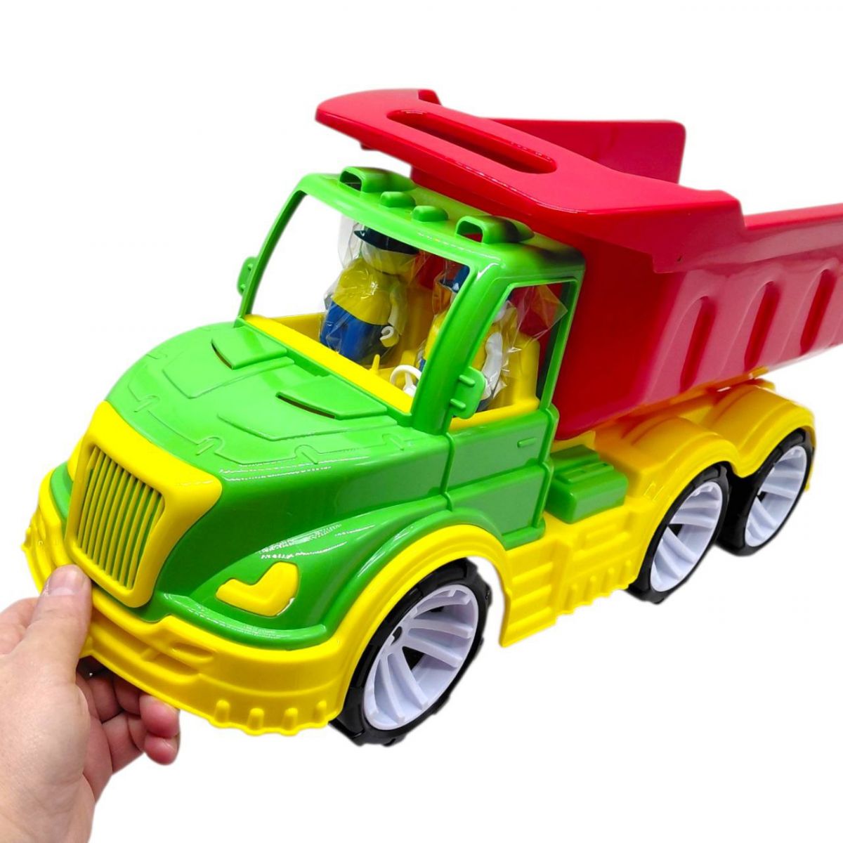 Пластикова машинка Самоскид Mati, ЗЕЛЕНО/ЧЕРВОНИЙ  фото 2