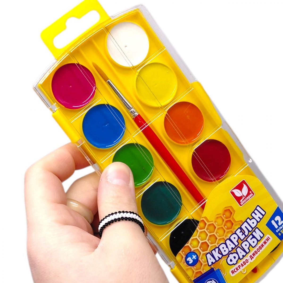 Фарби акварельні медові 12 кольорів  фото 2