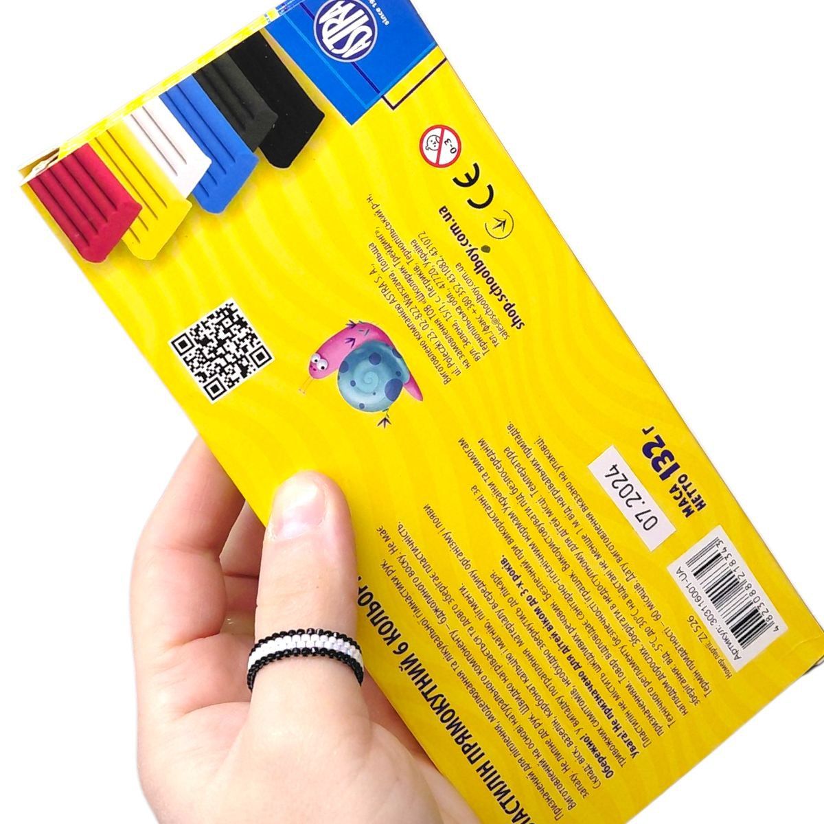 Пластилін прямокутний 6 кольорів  фото 2