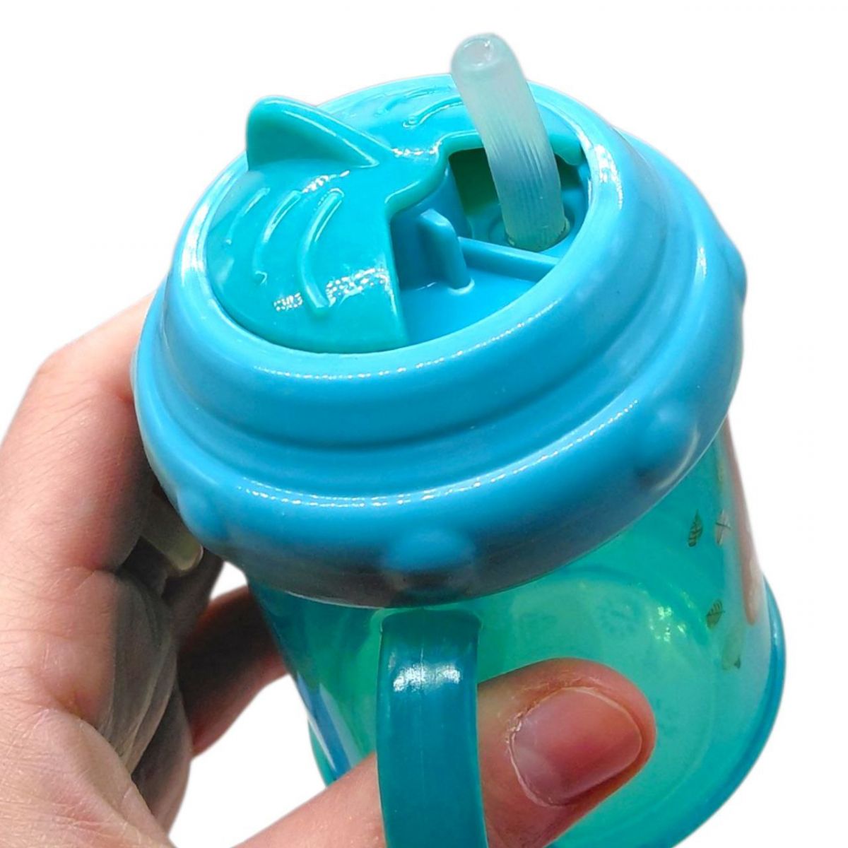 Поїлка-непроливайка з ручками та  силіконовою  трубочкою 200 мл. (РОЖЕВА)  фото 2