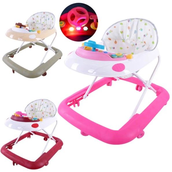 Ходунки музичні з брязкальцями, світло (БОРДО)  фото 2