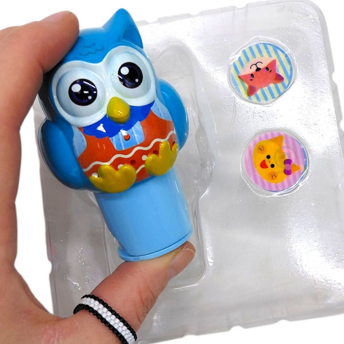 Набір печаток "СОВА" в коробці  (БЛАКИТНИЙ)  фото 2