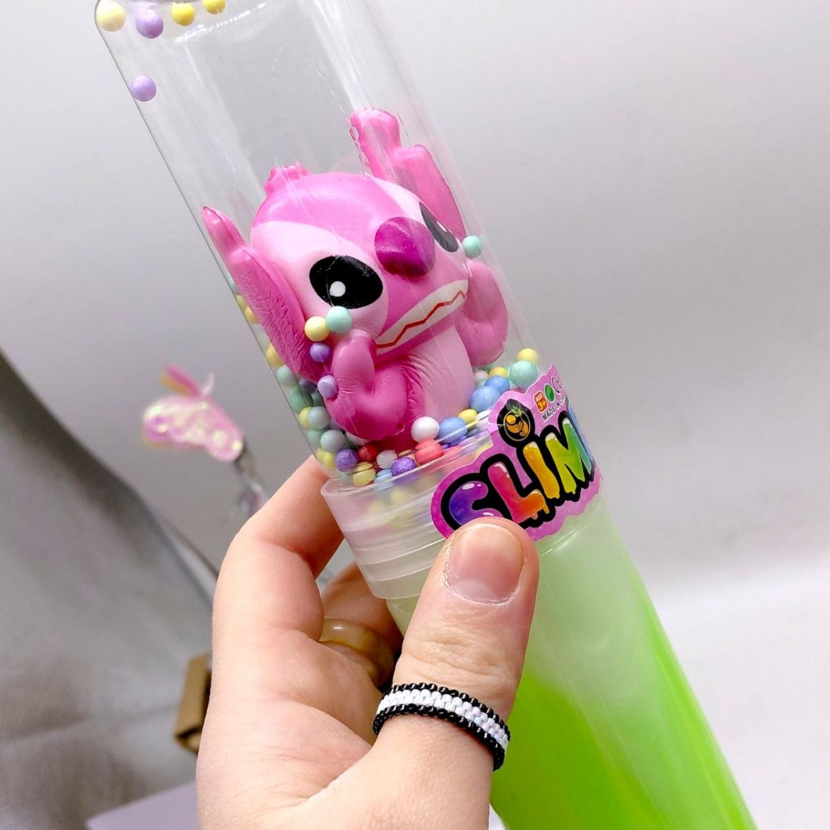 Слайм с фигуркой STITCH 22 см (Зеленый)  фото 2