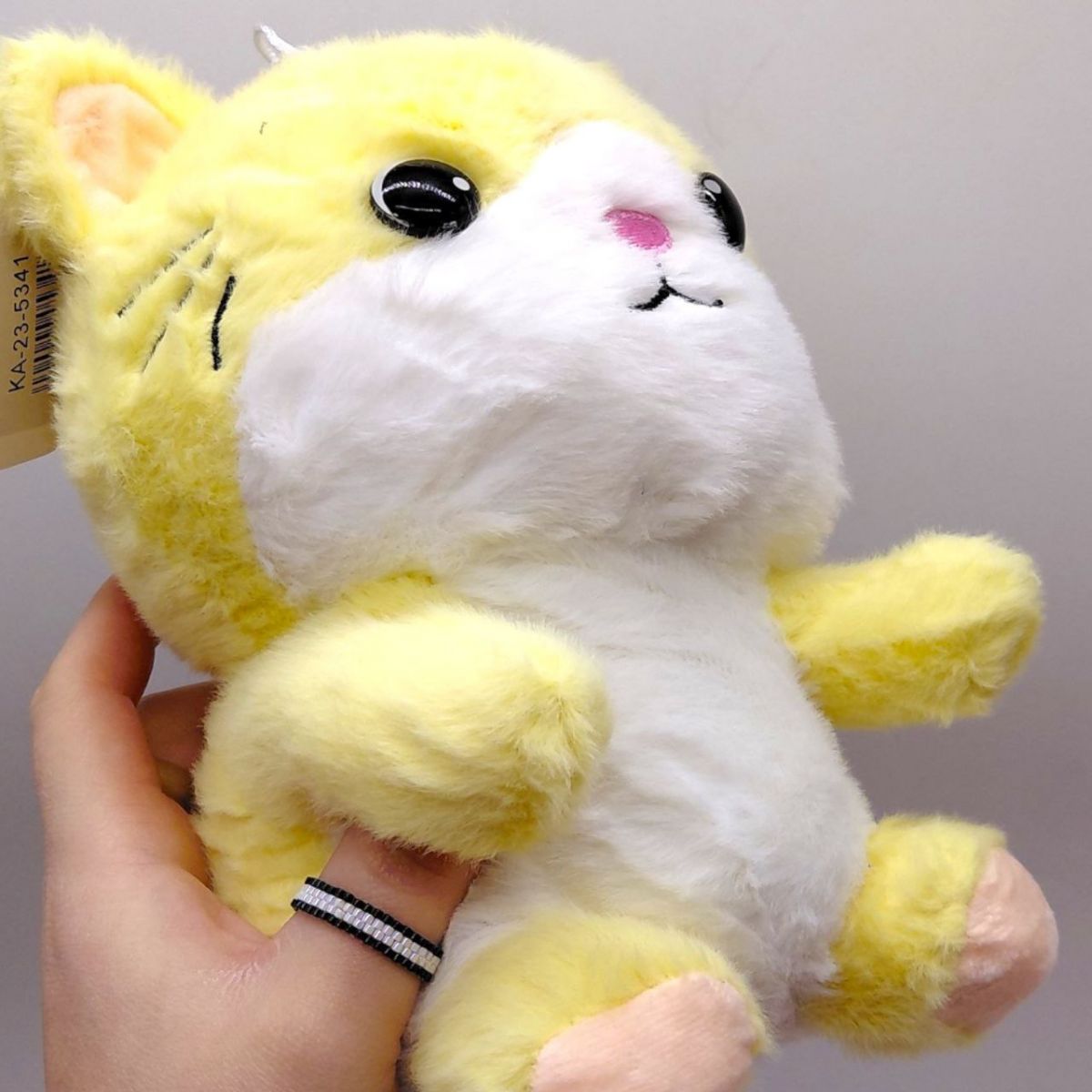 Мʼяка іграшка "Котик" 20 см (ЖОВТИЙ)  фото 2