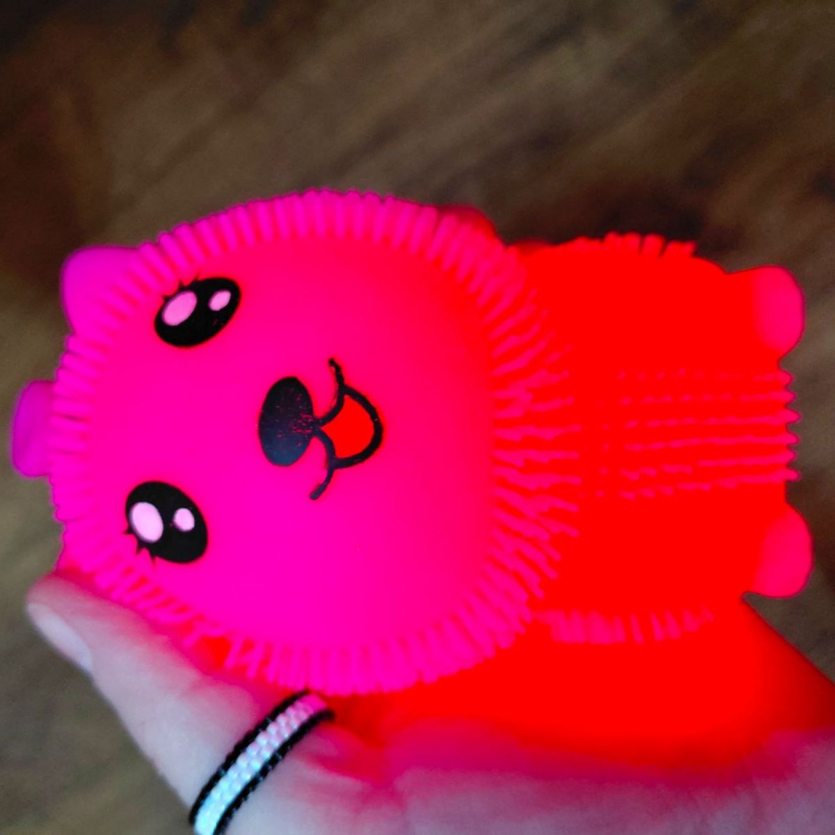 Сяючий силіконовий їжачок "Вушка" 10,5 см (РОЖЕВИЙ)  фото 2