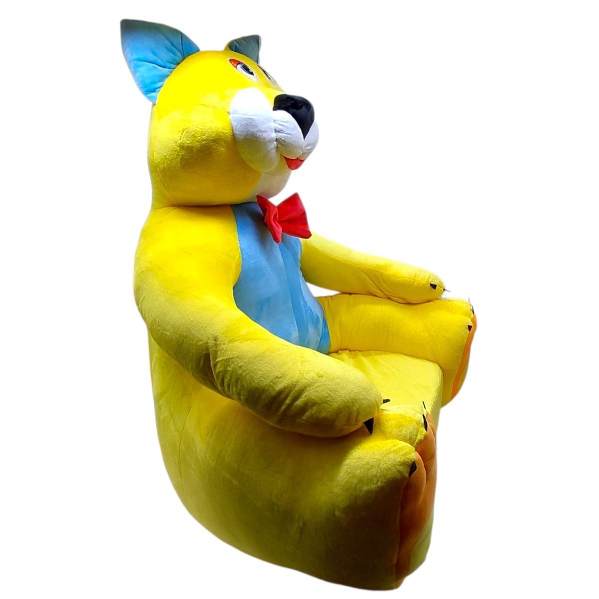 Мʼяке дитяче крісло "Котик" 70 х 60 х 60 см (ЖОВТИЙ)  фото 2