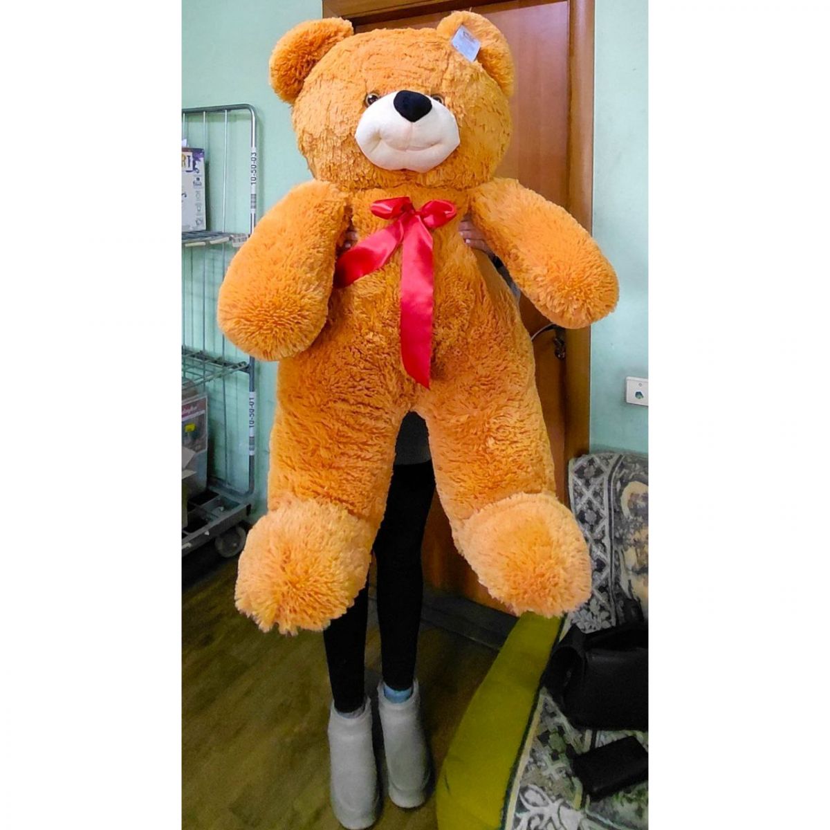 М'яка іграшка "Ведмідь Бонік" (1 м) КОРИЧНЕВИЙ  фото 2