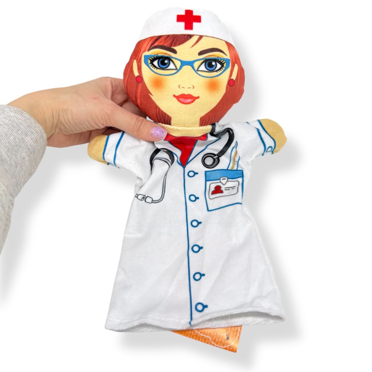 Мʼяка іграшка, (Лялька на руку "Лікар")  фото 2