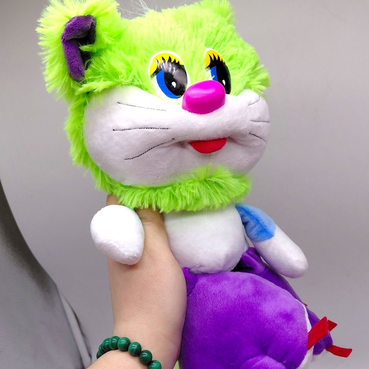 Мʼяка іграшка "Коротишка кіт", 14х20х24 (ЗЕЛЕНИЙ)  фото 2