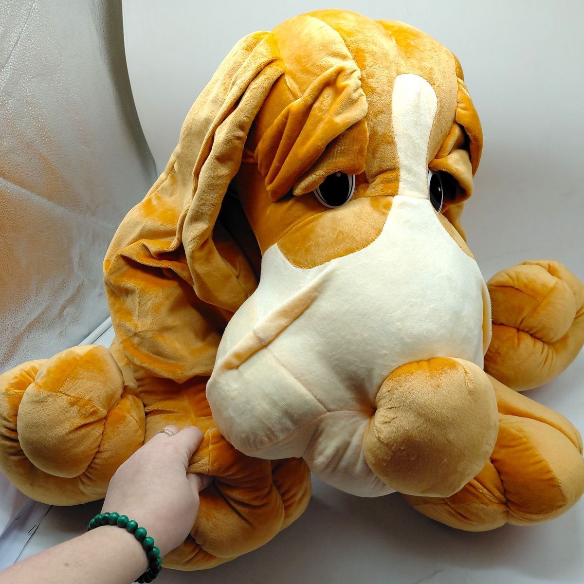 Мʼяка іграшка Пес Бакс (100 см) РУДИЙ  фото 2