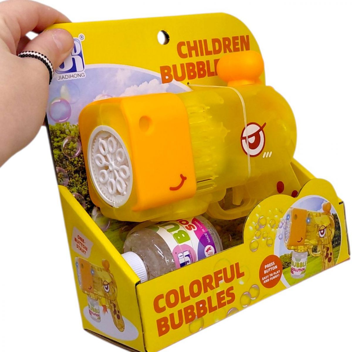 Мильні бульбашки (пістолет, світло), короб.  20*10*20 см  фото 2