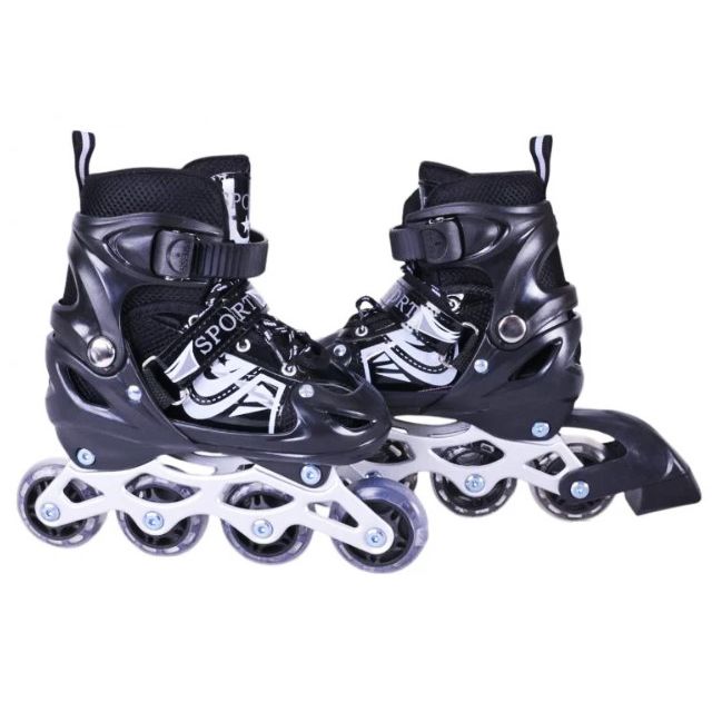 Роликові ковзан  розмір S (30-33) колеса PVC (ЧОРНІ)  фото 2
