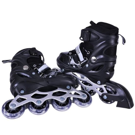 Роликові ковзани розмір S (30-33) колеса PVC (ЧОРНІ)  фото 2