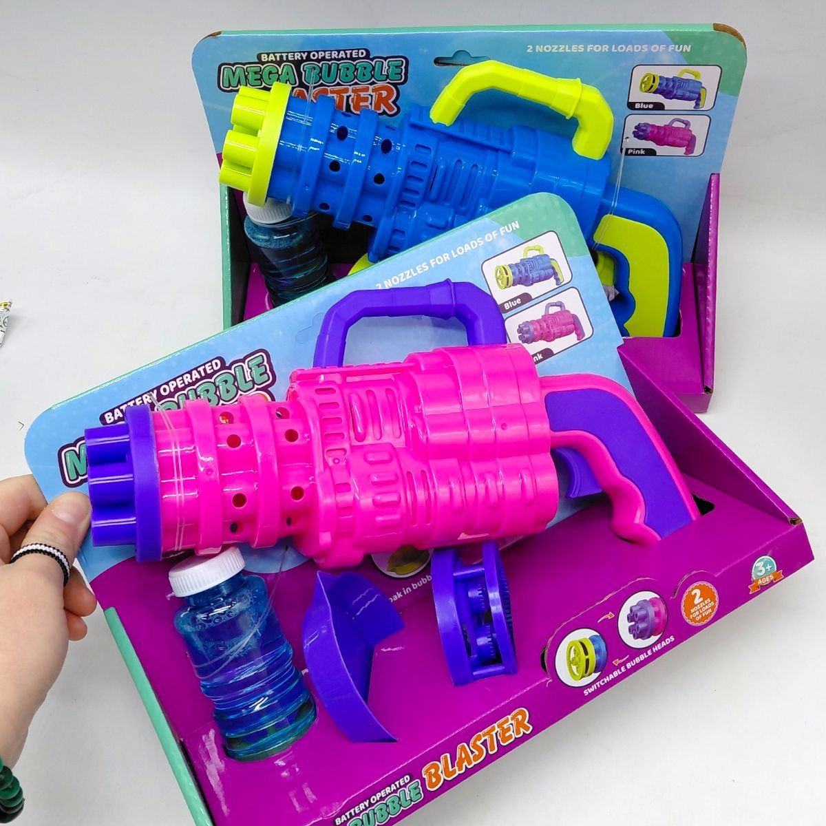 Пістолет з мильними бульбашками (СИНІЙ)  фото 2