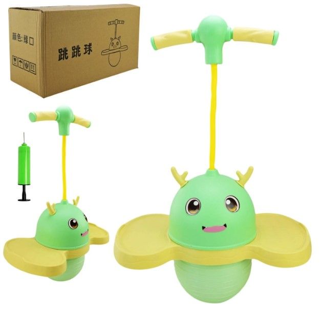 Стрибунець для стрибків 90*38 см, світло у короб 42*19*21 см (ЗЕЛЕНИЙ)  фото 2