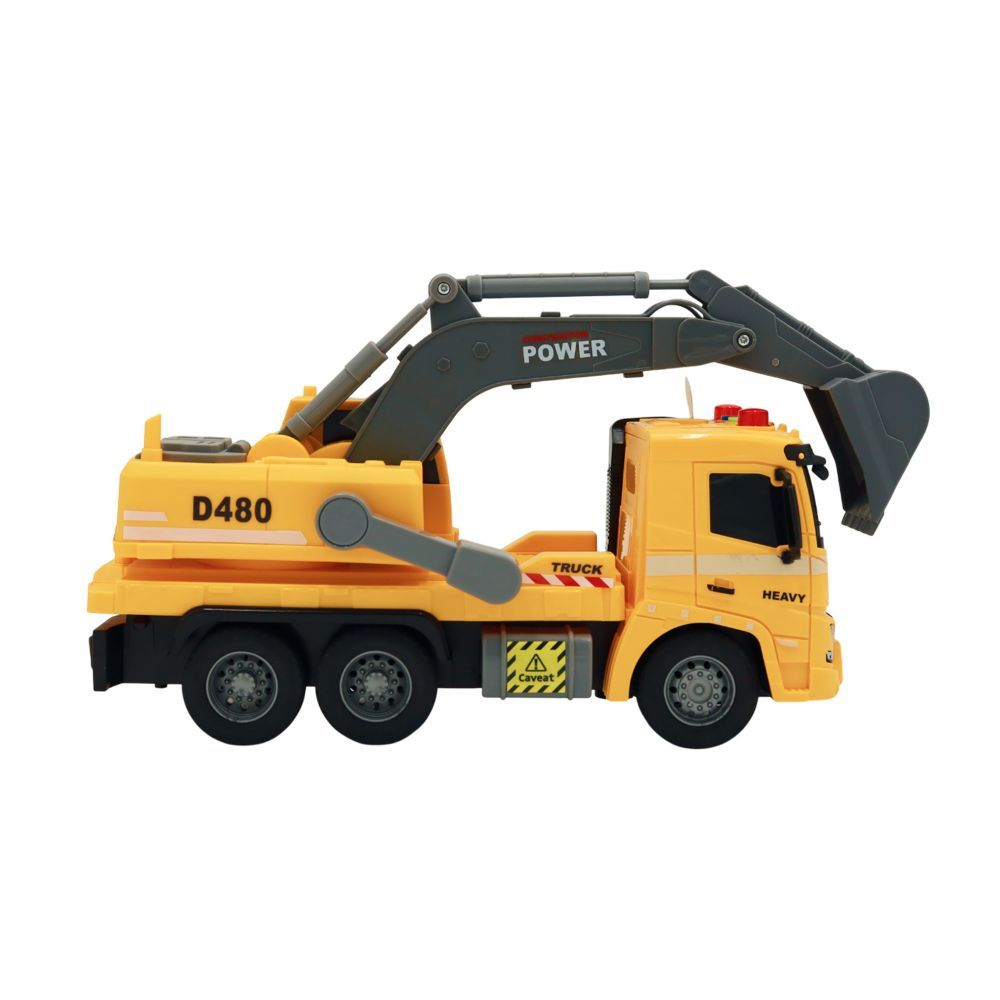 Автомобіль-екскаватор інерційний зі світлом і звуком 1:16 в коробці  фото 2