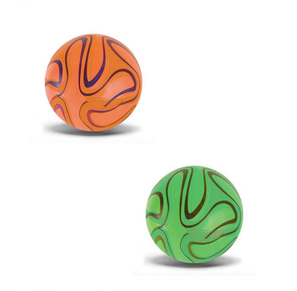 Мʼяч гумовий 9 см 60 грамів у пакеті 5 кольор (1 шт)  фото 2