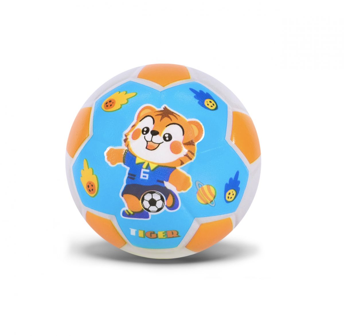 Мʼяч фомовий 10 см, 3 види, пакет 16*14*9 см (1 шт)  фото 2