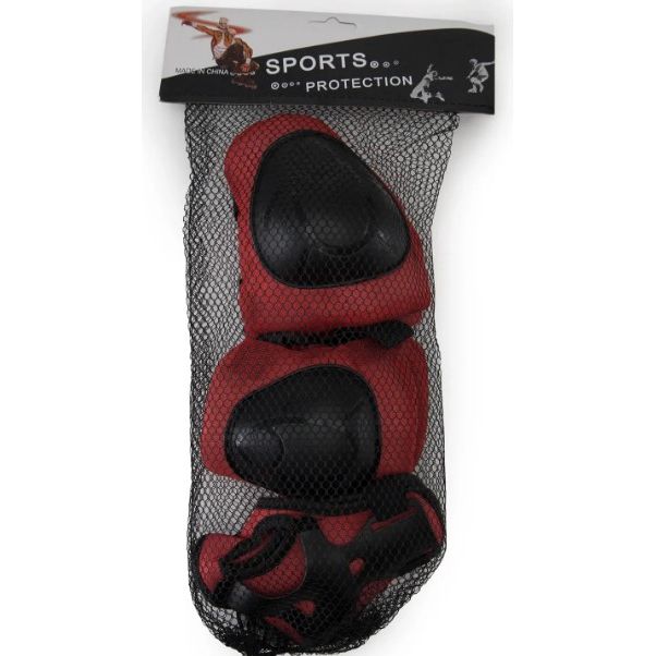 Набiр захисту наколінники, налокітники, в сітці (ЧЕРВОНИЙ)  фото 2