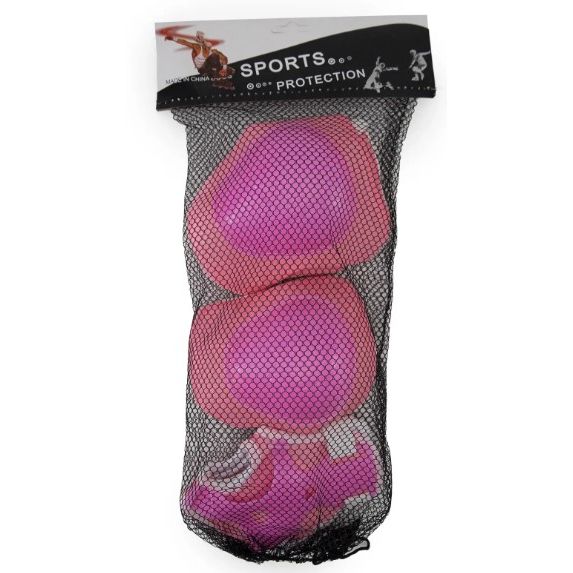 Набiр захисту наколінники, налокітники, в сітці (РОЖЕВИЙ)  фото 2