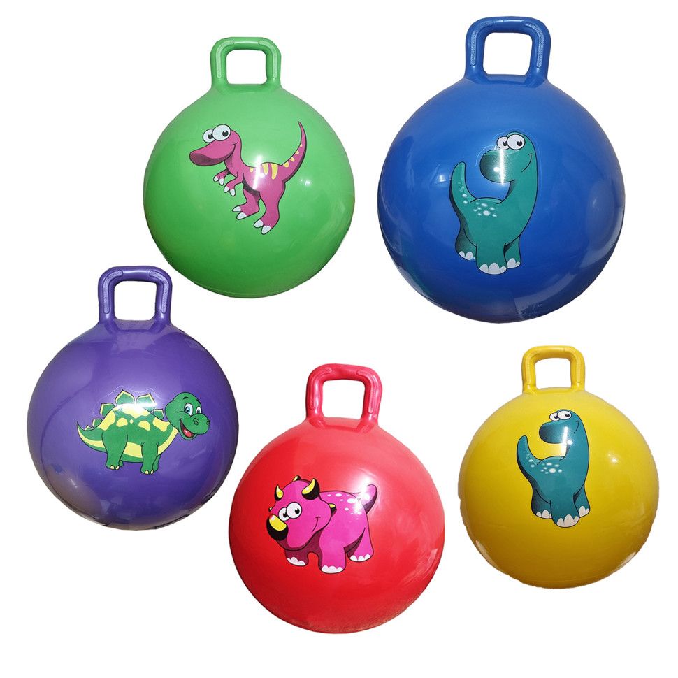 Мяч для фітнесу "Динозавр" 45см, 380 грам (синій)  фото 2