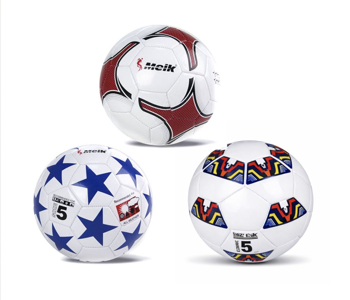 Мʼяч футбольний №5, PVC (БІЛО-ЧЕРВОНИЙ)  фото 2