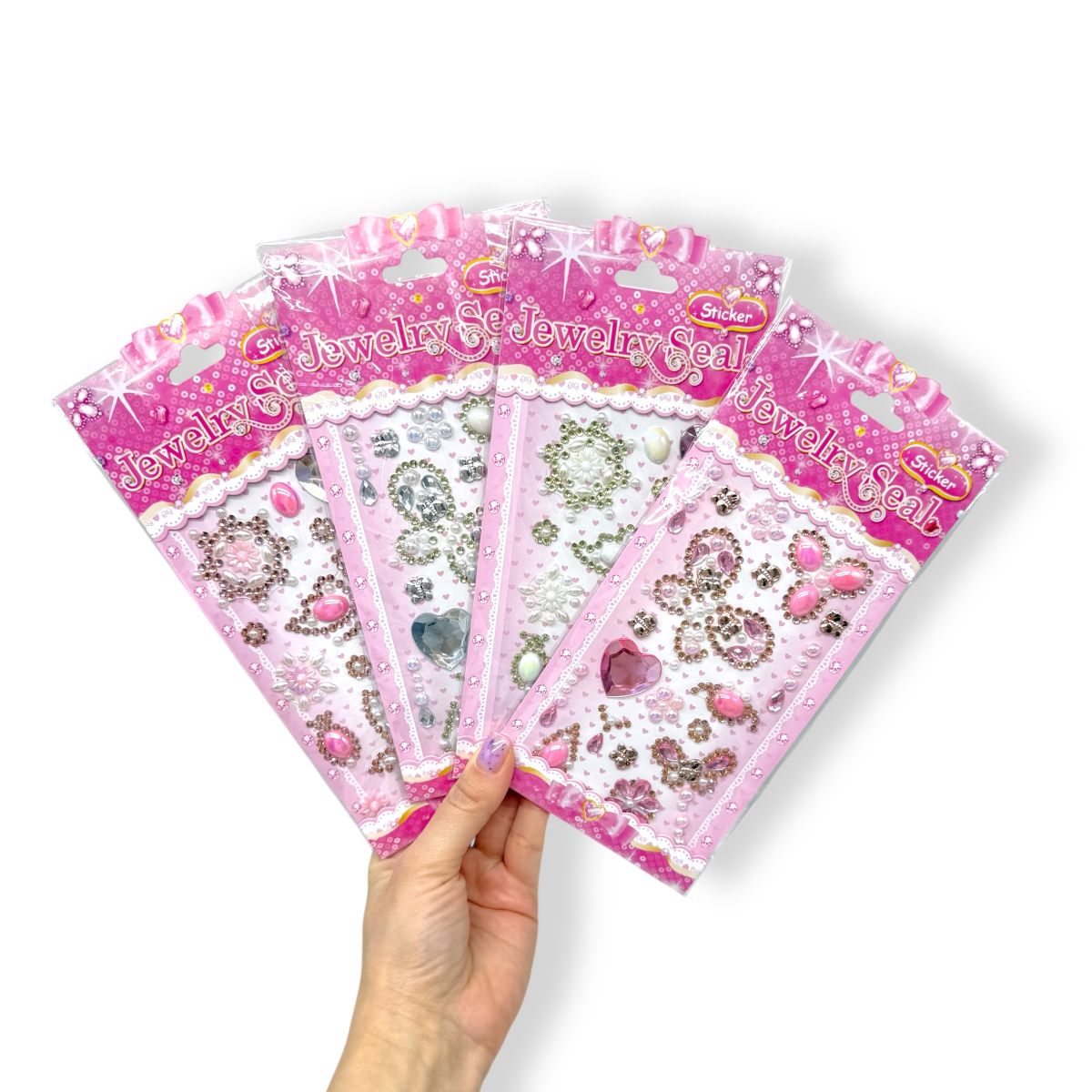 Наклейки-стразы (светло-розовый)  фото 2