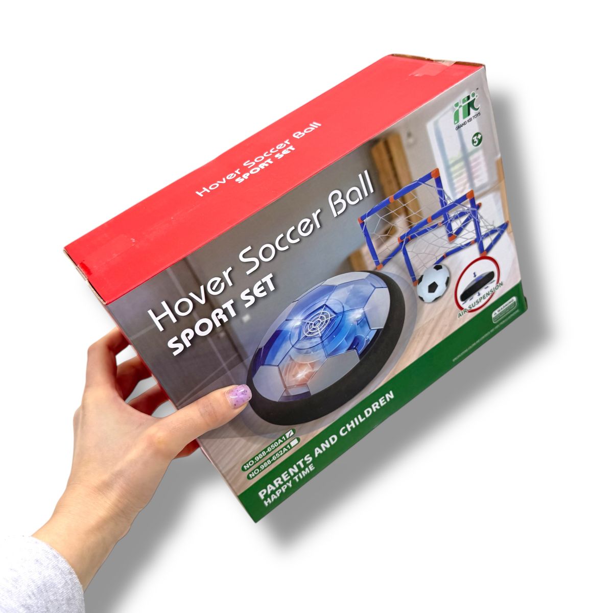 Аерофутбол (аером’яч з вбудованим акумулятором, гумовий м’яч, насос, ворота з сіткою, в коробці )  фото 2