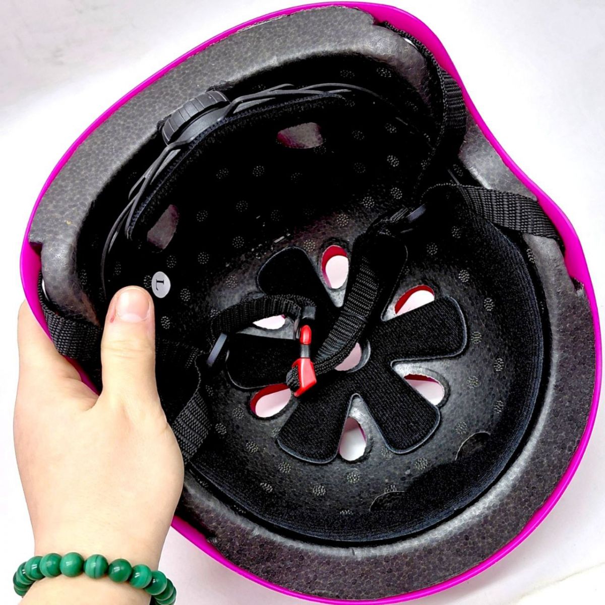 Шлем защитный, детский (цвет Малиновый)  фото 2