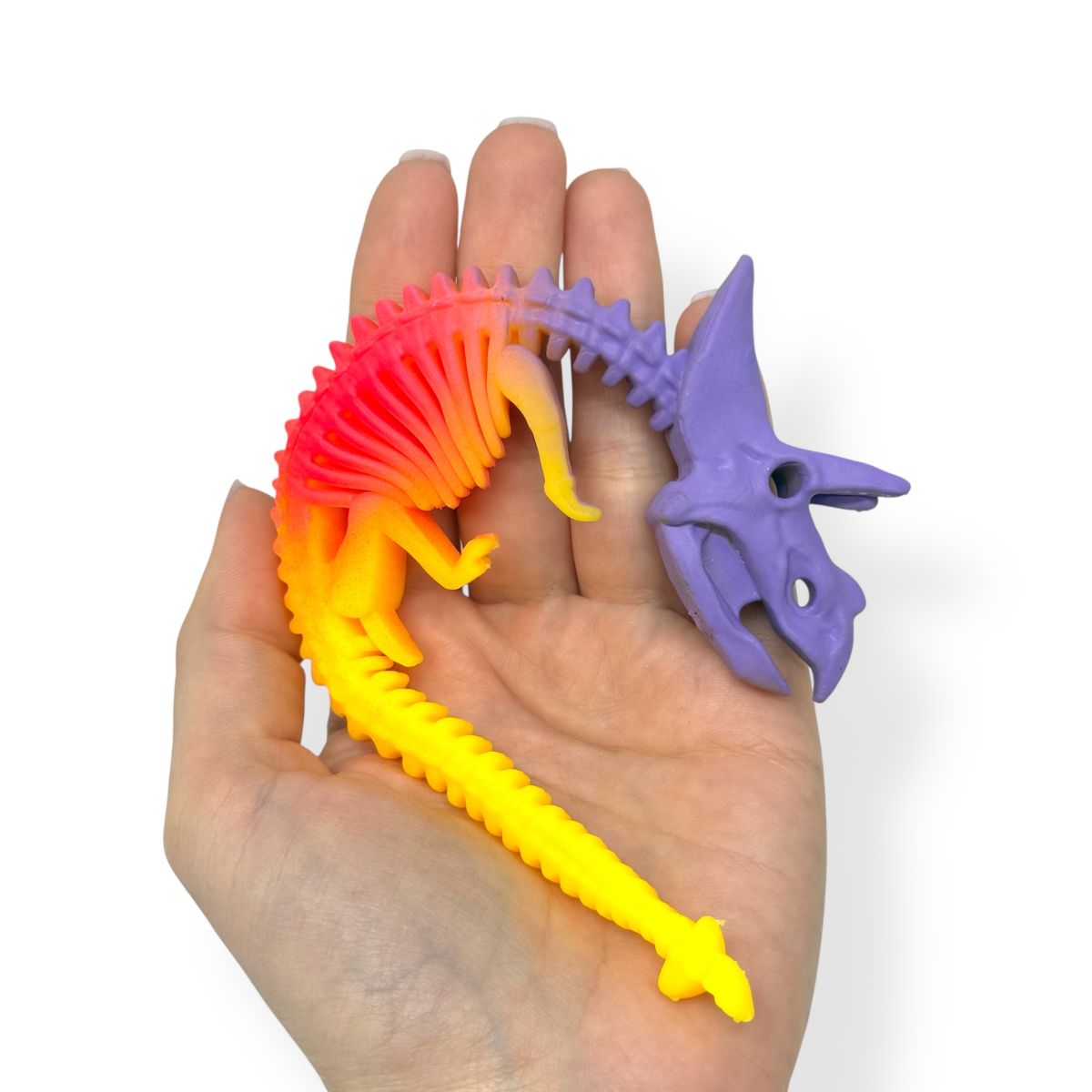 Гумовий браслет тягнучка динозавр цвітний  фото 2