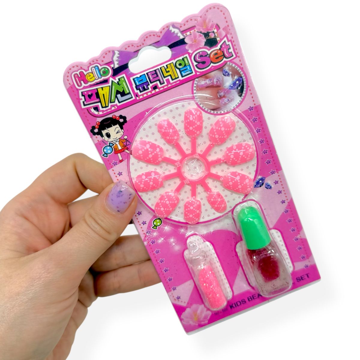 Дитячі накладні нігті в асортименті  фото 2