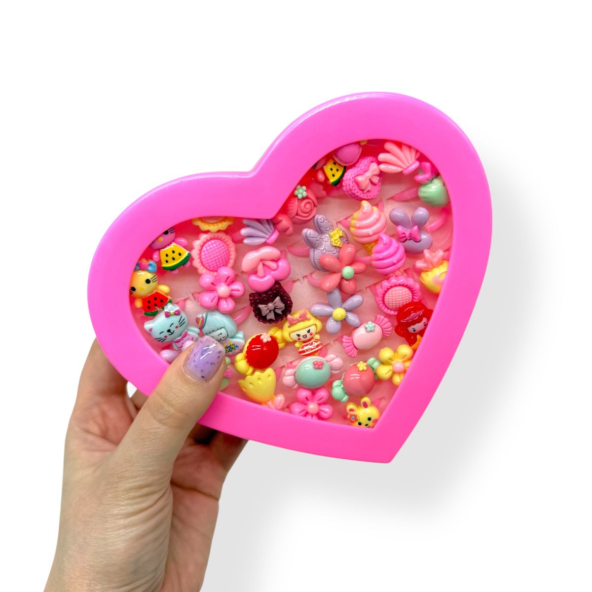 Дитячі колечка (рожеві, набір)  фото 2