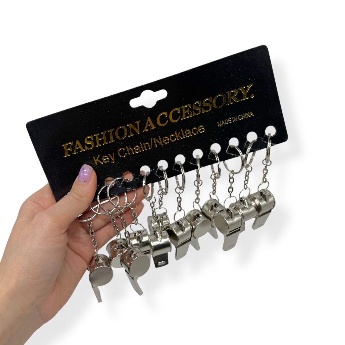 Металевий свисток брелок (12 шт)  фото 2