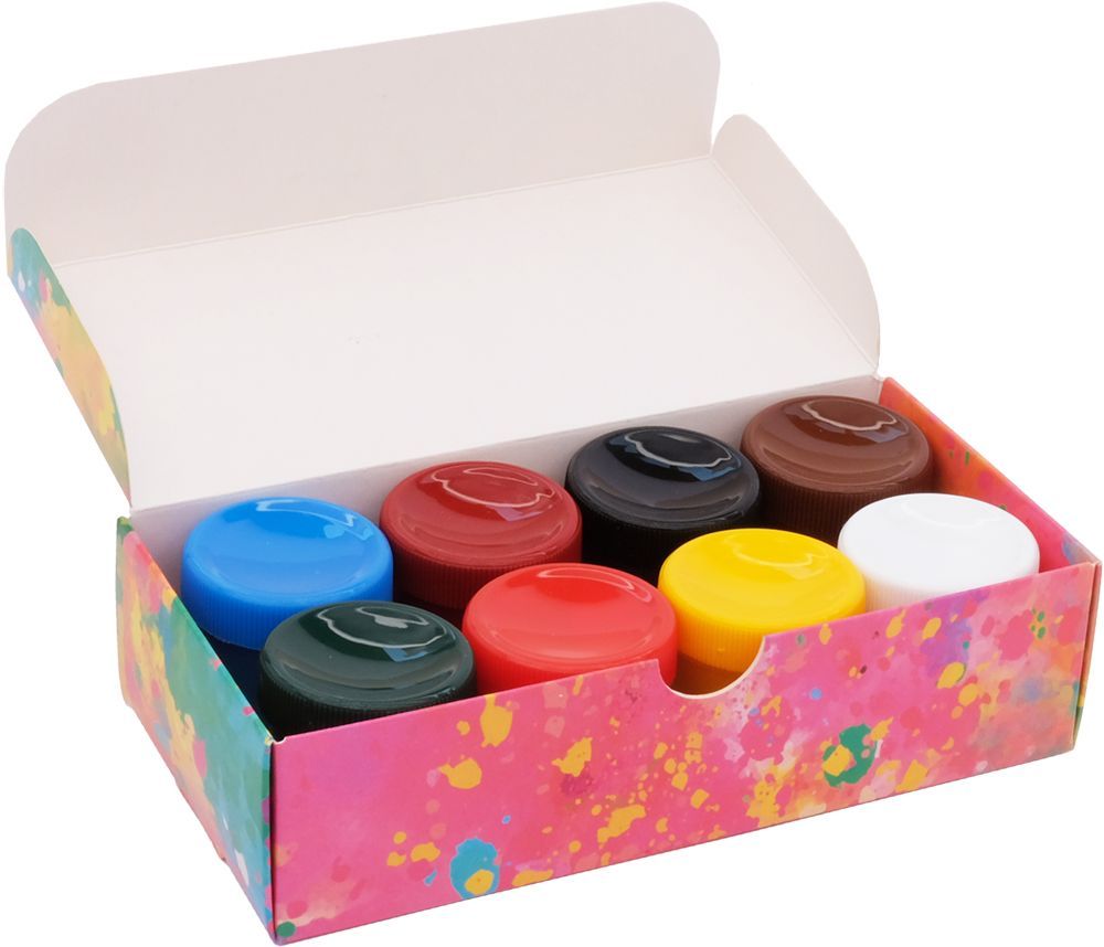 Фарби гуашеві Genius 8 кольорів по 20 мл  фото 2