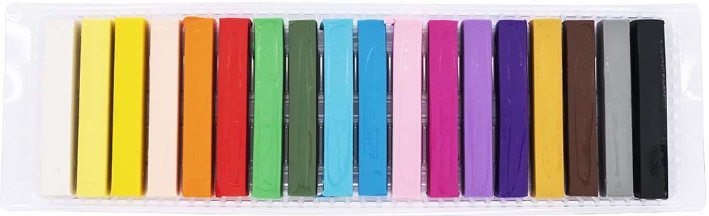 Пластилін квадратний восковий 18 кольорів  фото 2