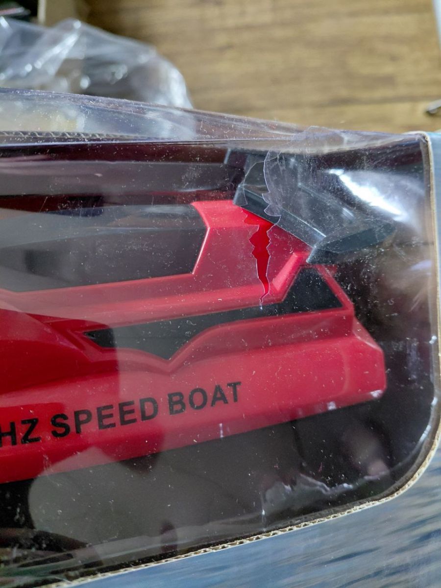 Уцінка.  Катер на радіокеруванні (червоний) 28 см (акумулятор) - ТРІСНУВ БЛІСТЕР  фото 2