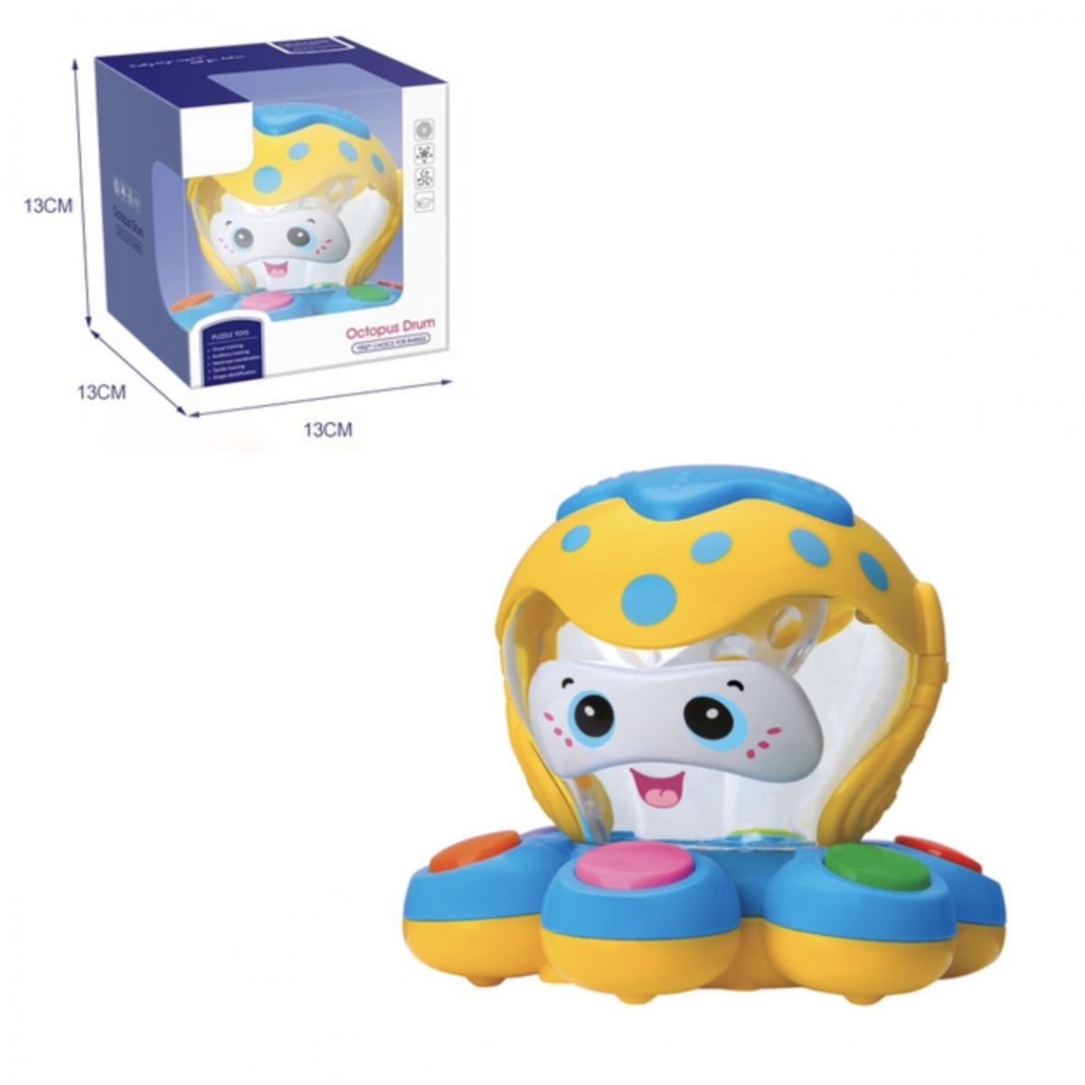 Іграшка Музичний восьминіг ЖОВТО-СИНІЙ  фото 2