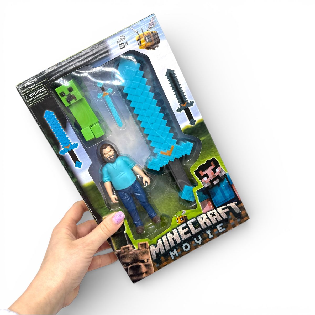 Набір "MINECRAFT": меч, 2 фігурки, в коробці  (ВИД1)  фото 2