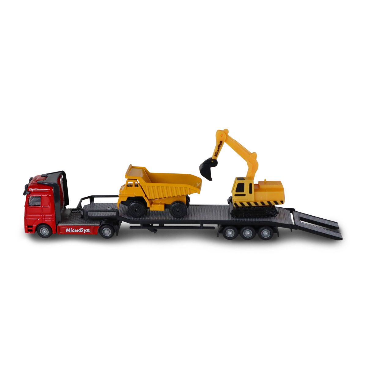 Ігровий набір - АВТОПЕРЕВІЗНИК (автоперевізник, самоскид, екскаватор, акс. )  фото 2