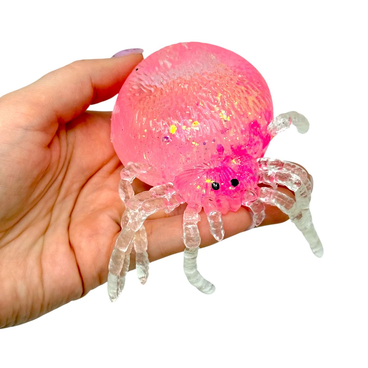 Антистрес жуйка-тягучка Павучок (РОЖЕВИЙ) 10см  фото 2