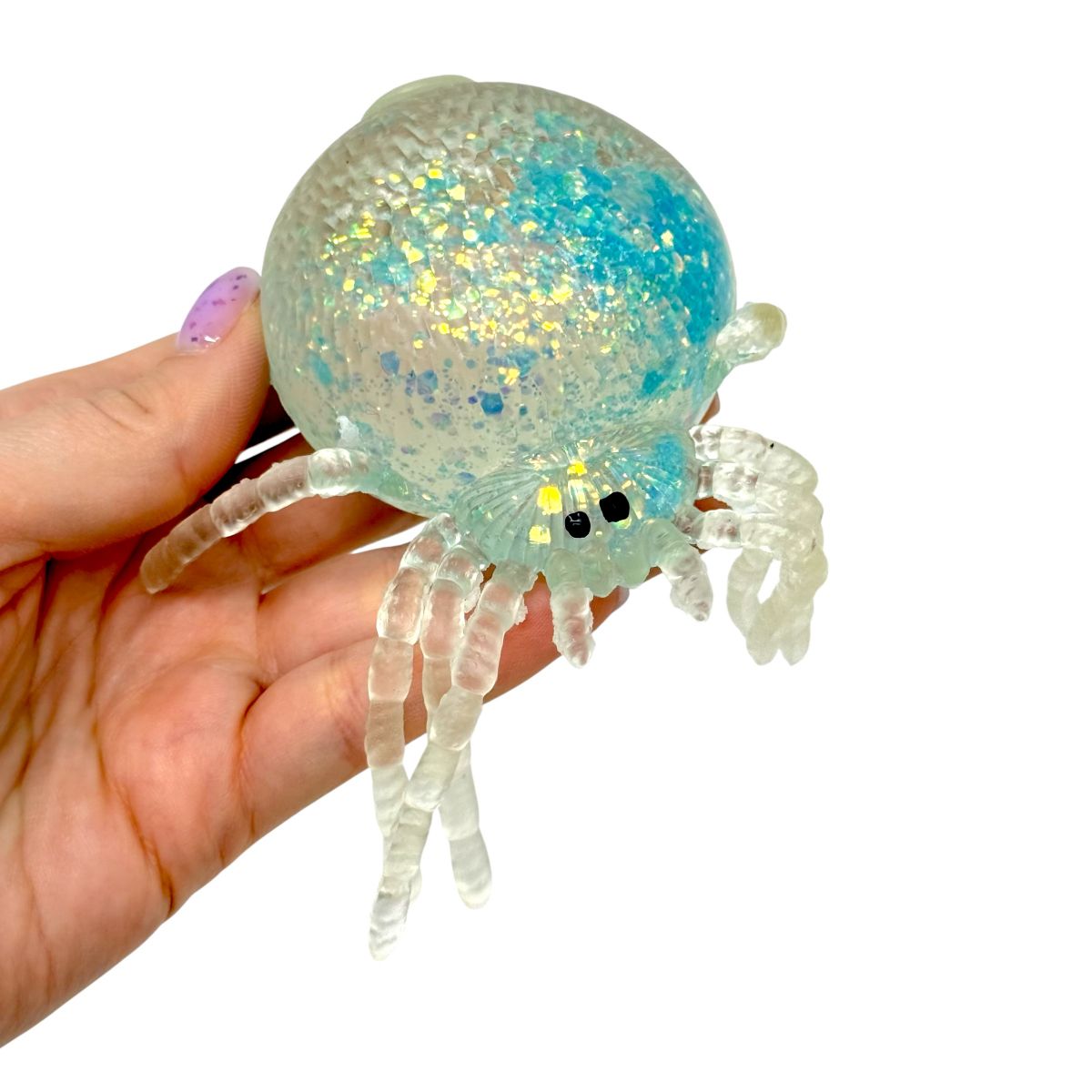 Антистрес жуйка-тягучка Павучок (БЛАКИТНИЙ) 10см  фото 2