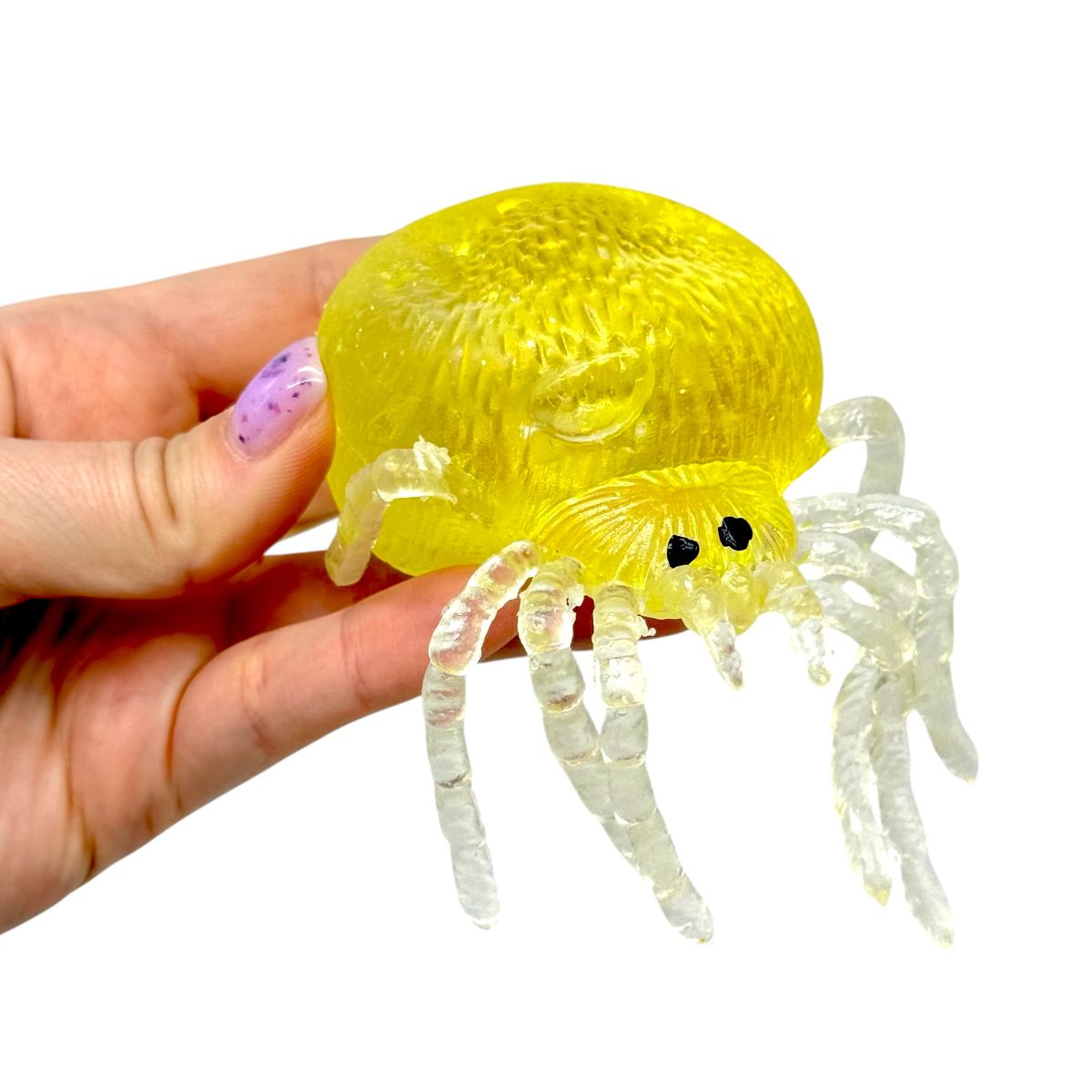 Антистрес жуйка-тягучка Павучок (ЖОВТИЙ) 10см  фото 2