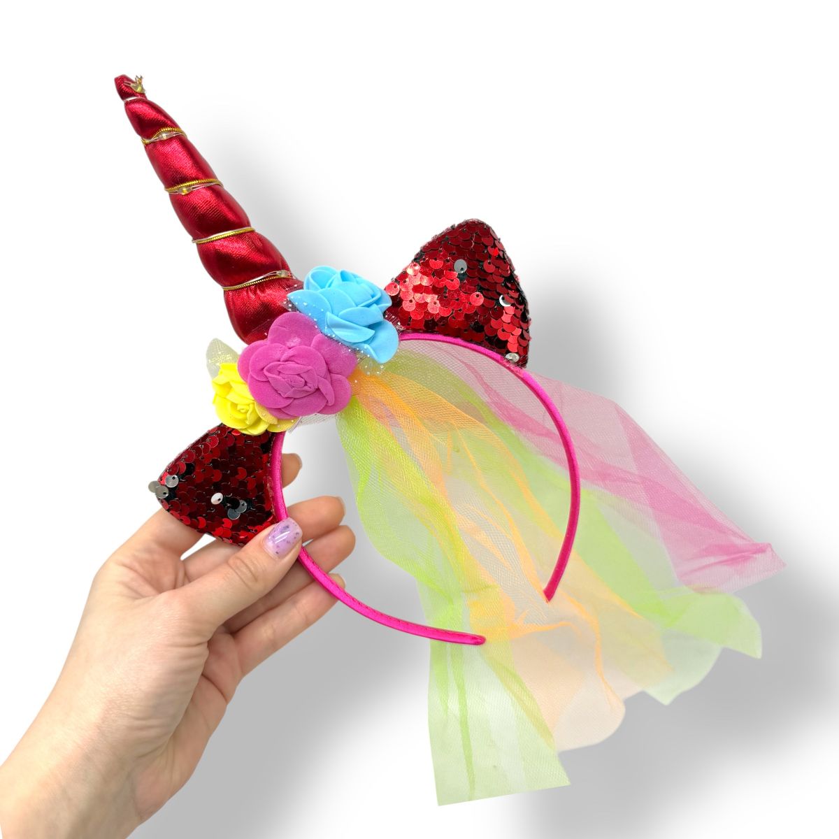 Обруч, що світиться Єдиноріжка (ЧЕРВОНИЙ)  фото 2