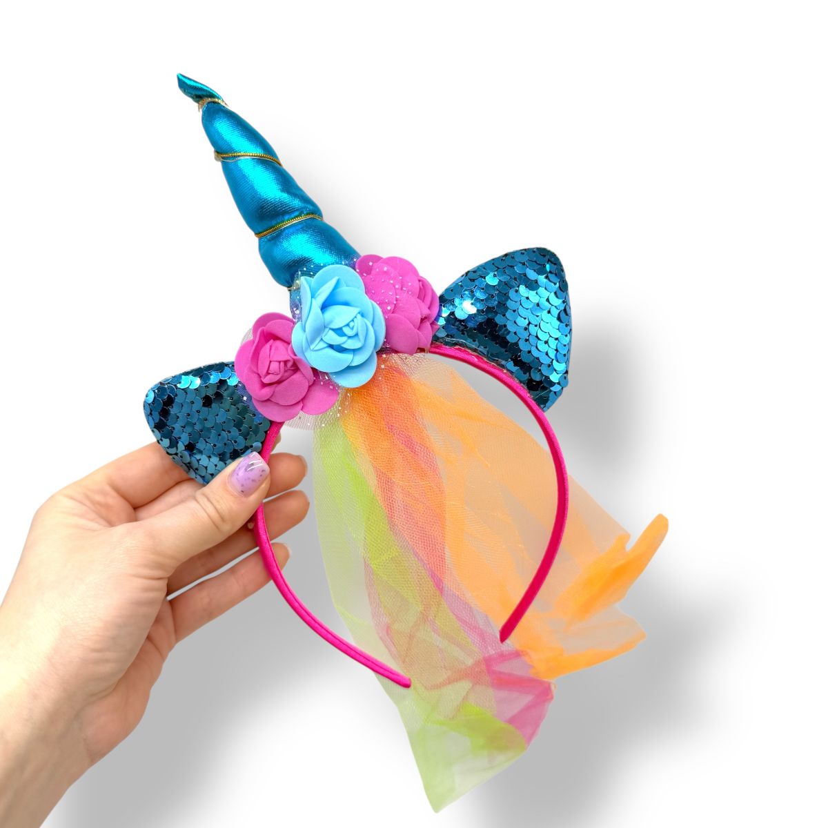 Обруч, що світиться Єдиноріжка (БЛАКИТНИЙ)  фото 2